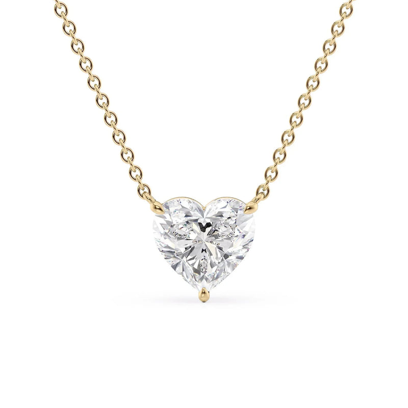 Heart Diamond Solitaire Necklace