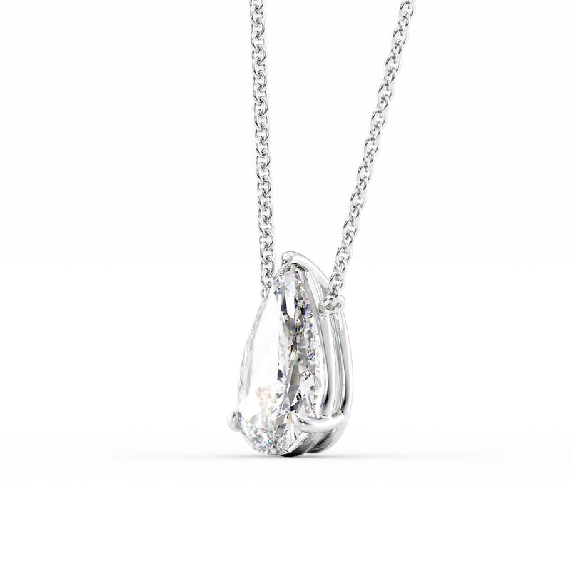 Pear Diamond Solitaire Necklace
