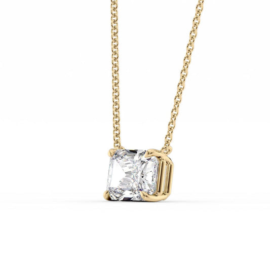 Radiant Diamond Solitaire Necklace