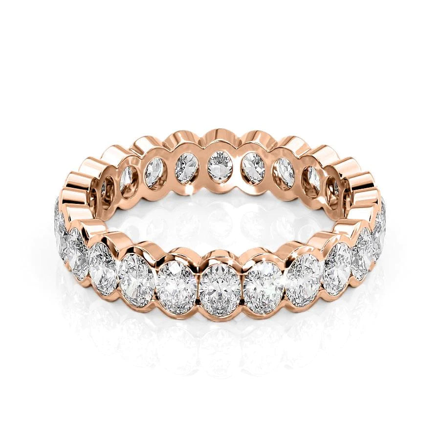 Oval Half Bezel Eternity Ring