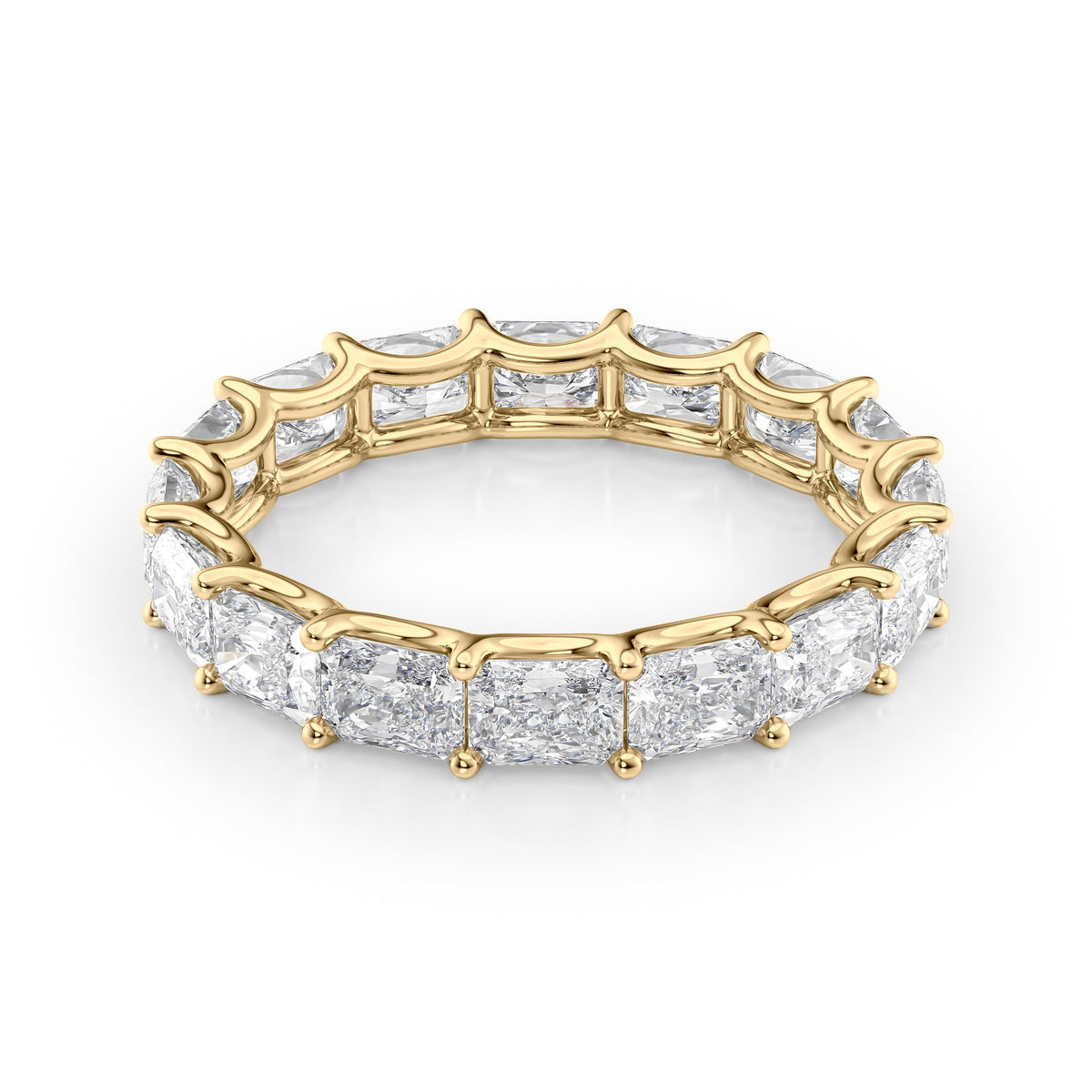 East West Radiant Diamond U Prong Eternity Ring