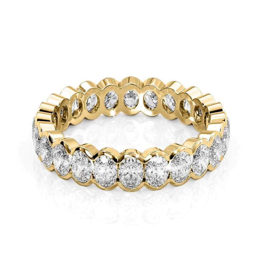 Oval Half Bezel Eternity Ring