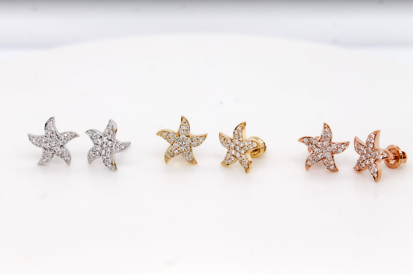 Diamond Starfish Earrings
