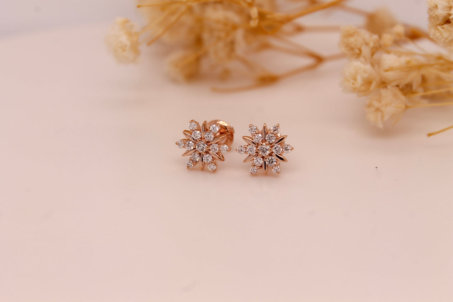Diamond Snowflake Earrings