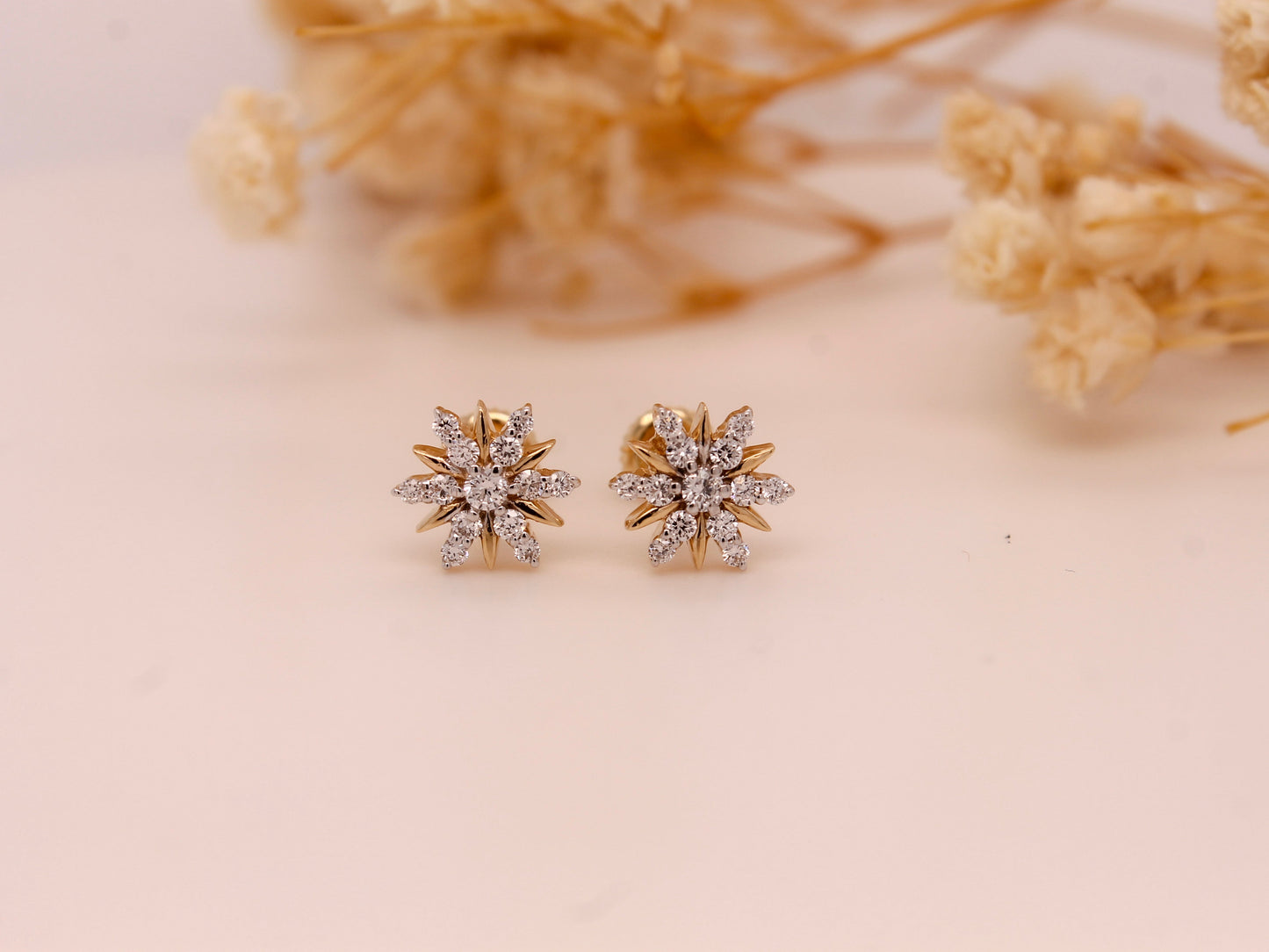 Diamond Snowflake Earrings