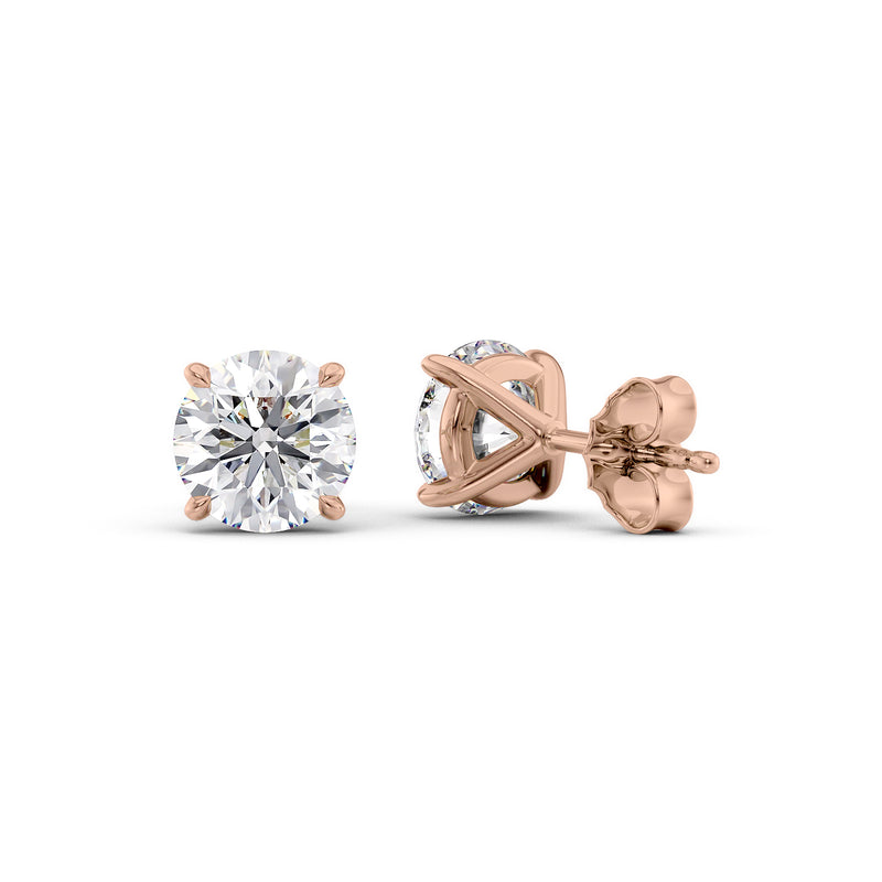 Lab-Grown Diamond 4-Prong Martini Stud Earrings IGI Certified
