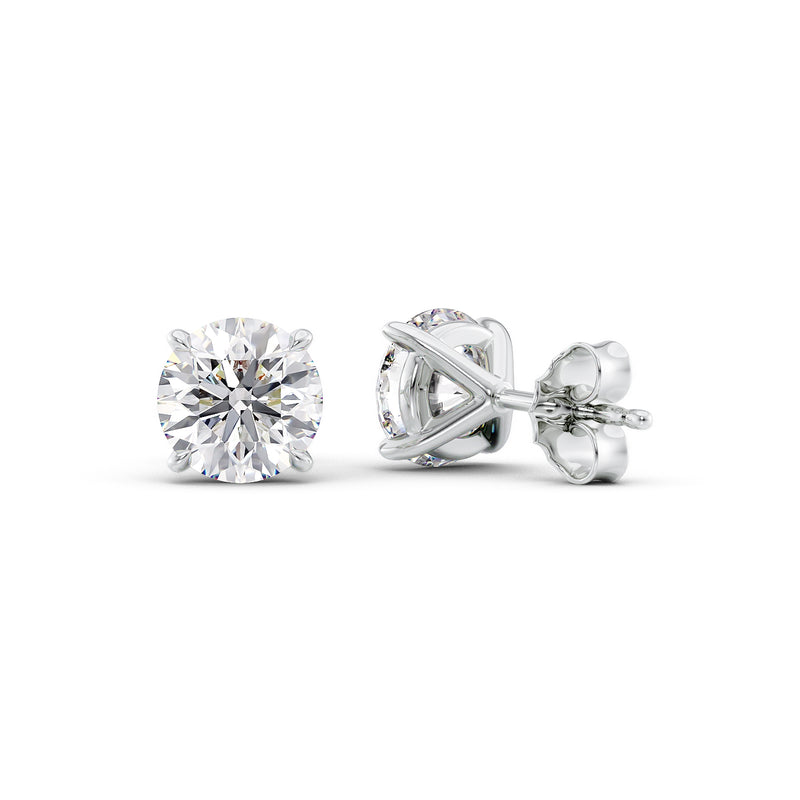 Lab-Grown Diamond 4-Prong Martini Stud Earrings IGI Certified