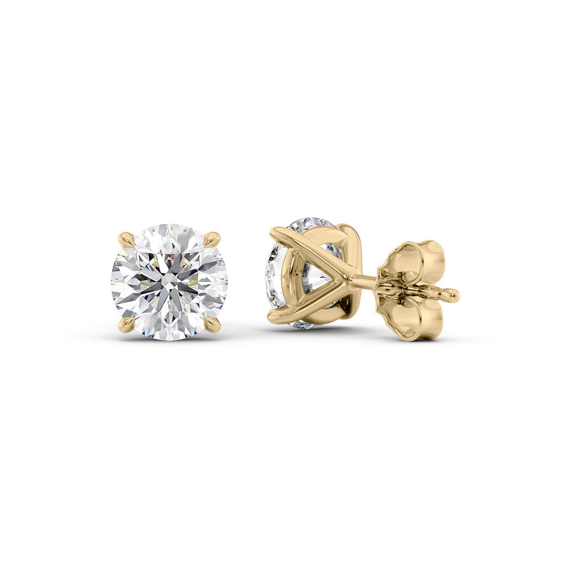Lab-Grown Diamond 4-Prong Martini Stud Earrings IGI Certified