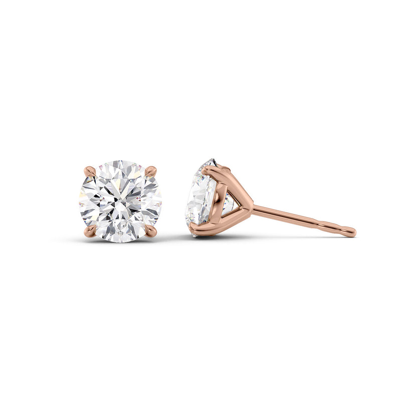 Lab-Grown Diamond 4-Prong Martini Stud Earrings IGI Certified
