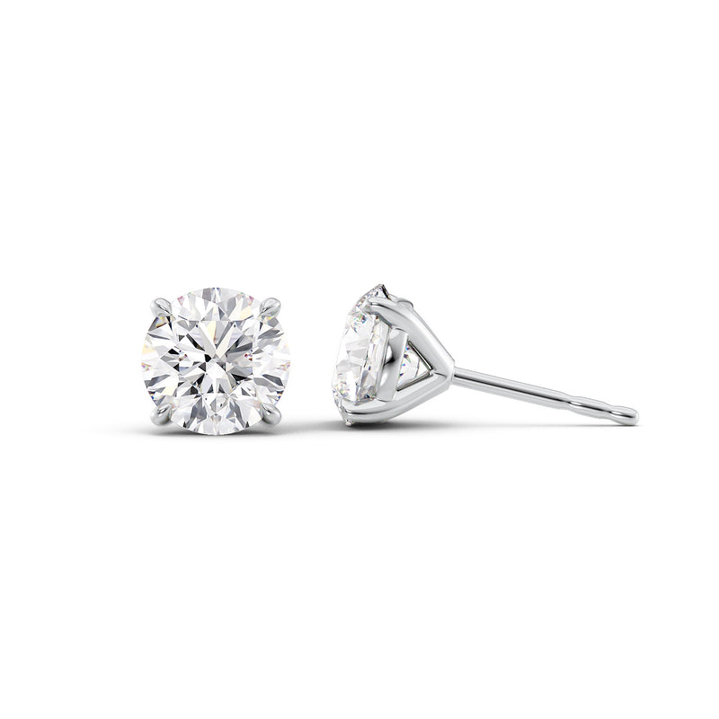 Lab-Grown Diamond 4-Prong Martini Stud Earrings IGI Certified
