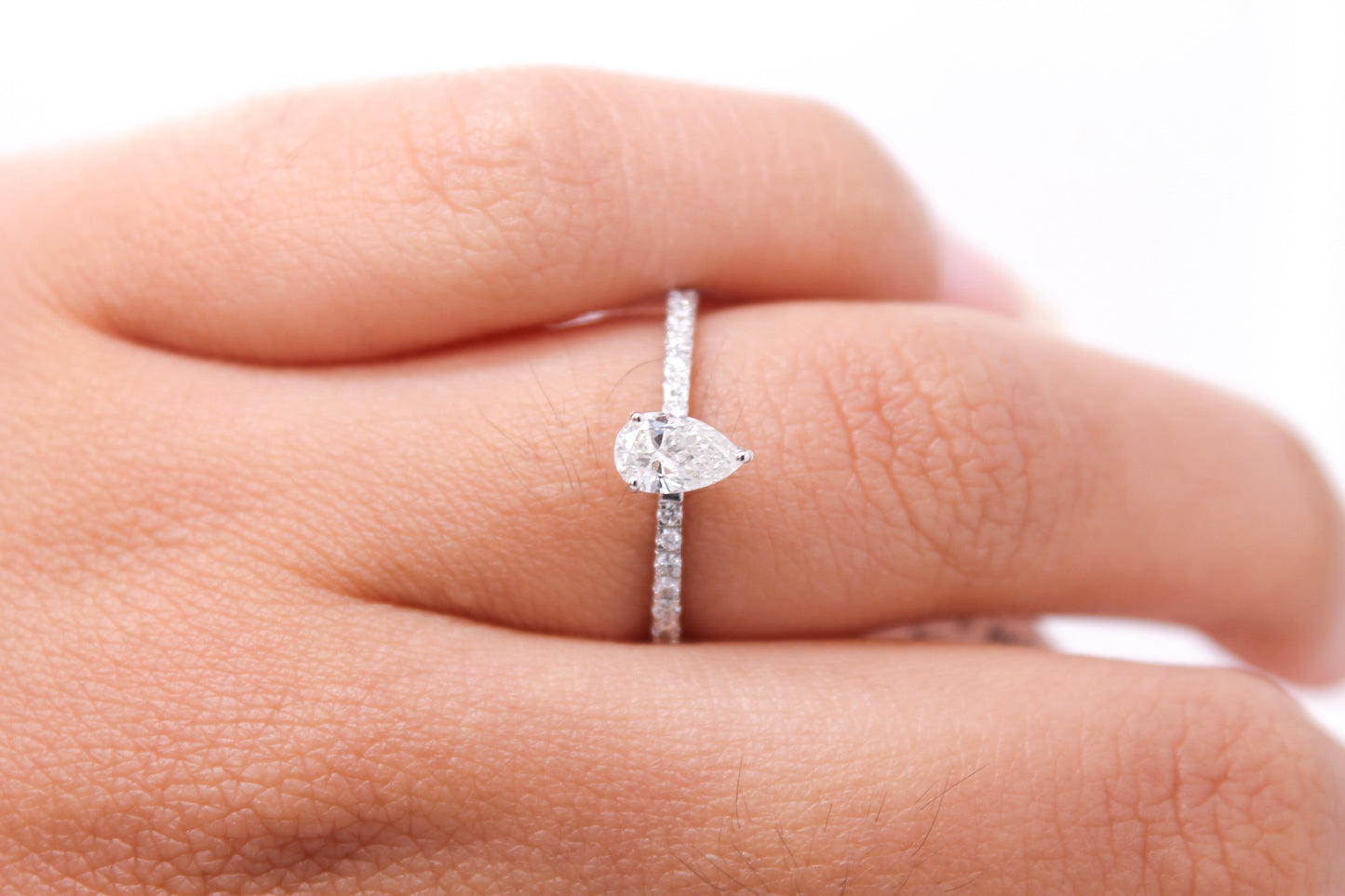 Pear-Cut Diamond Engagement Ring