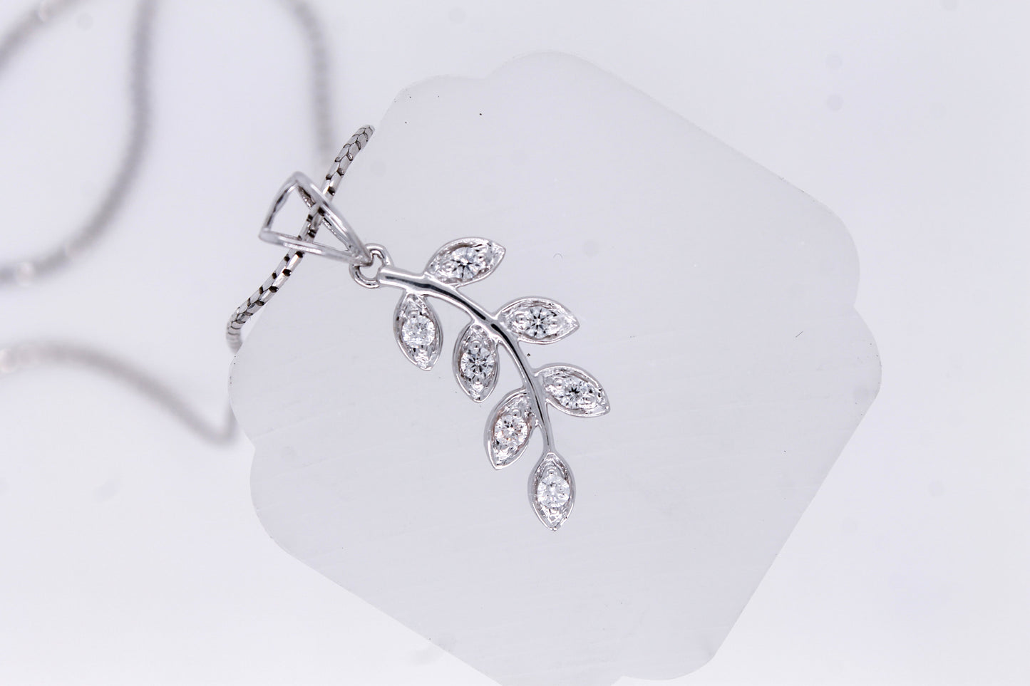 Diamond Leaves Pendant