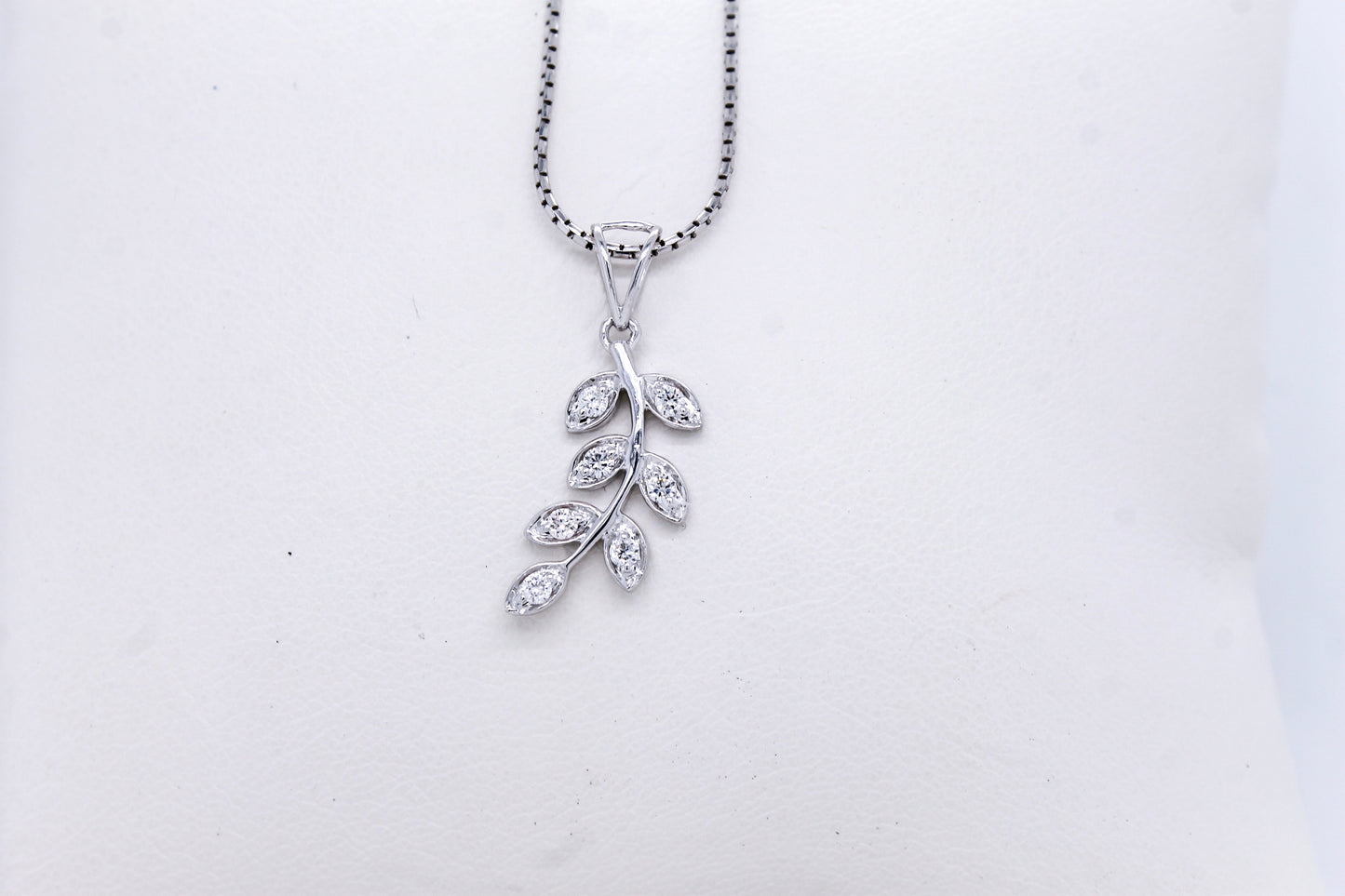 Diamond Leaves Pendant