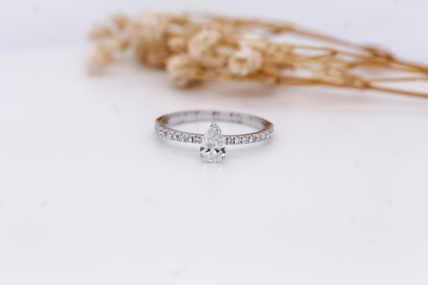Pear-Cut Diamond Engagement Ring