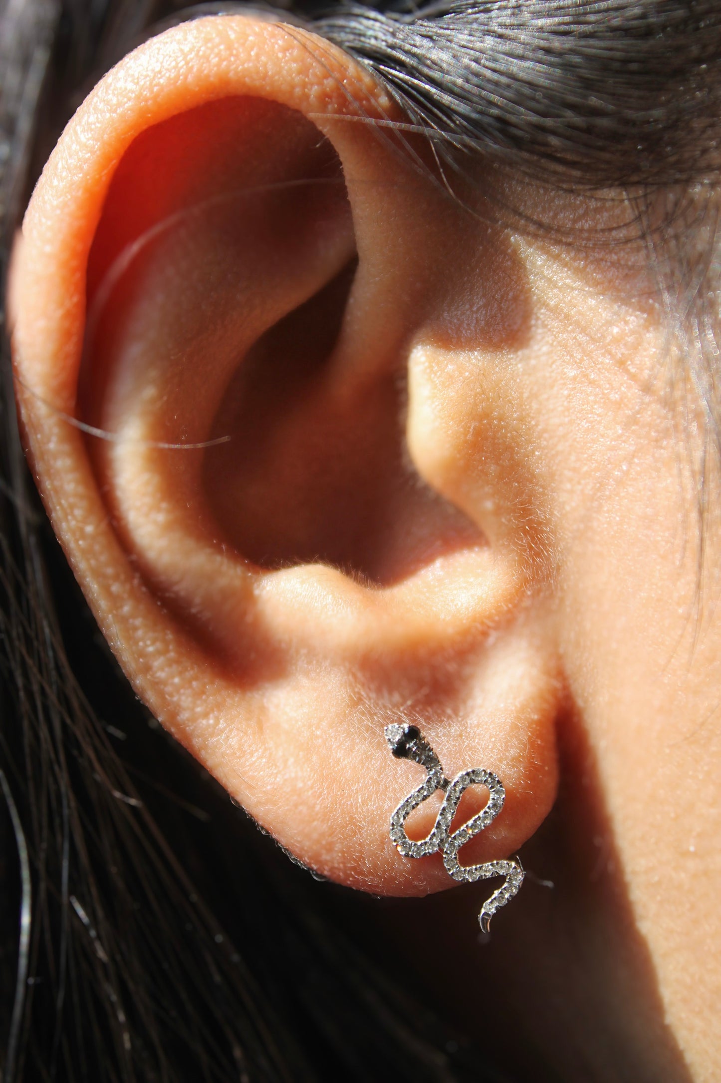Diamond Snake Earrings