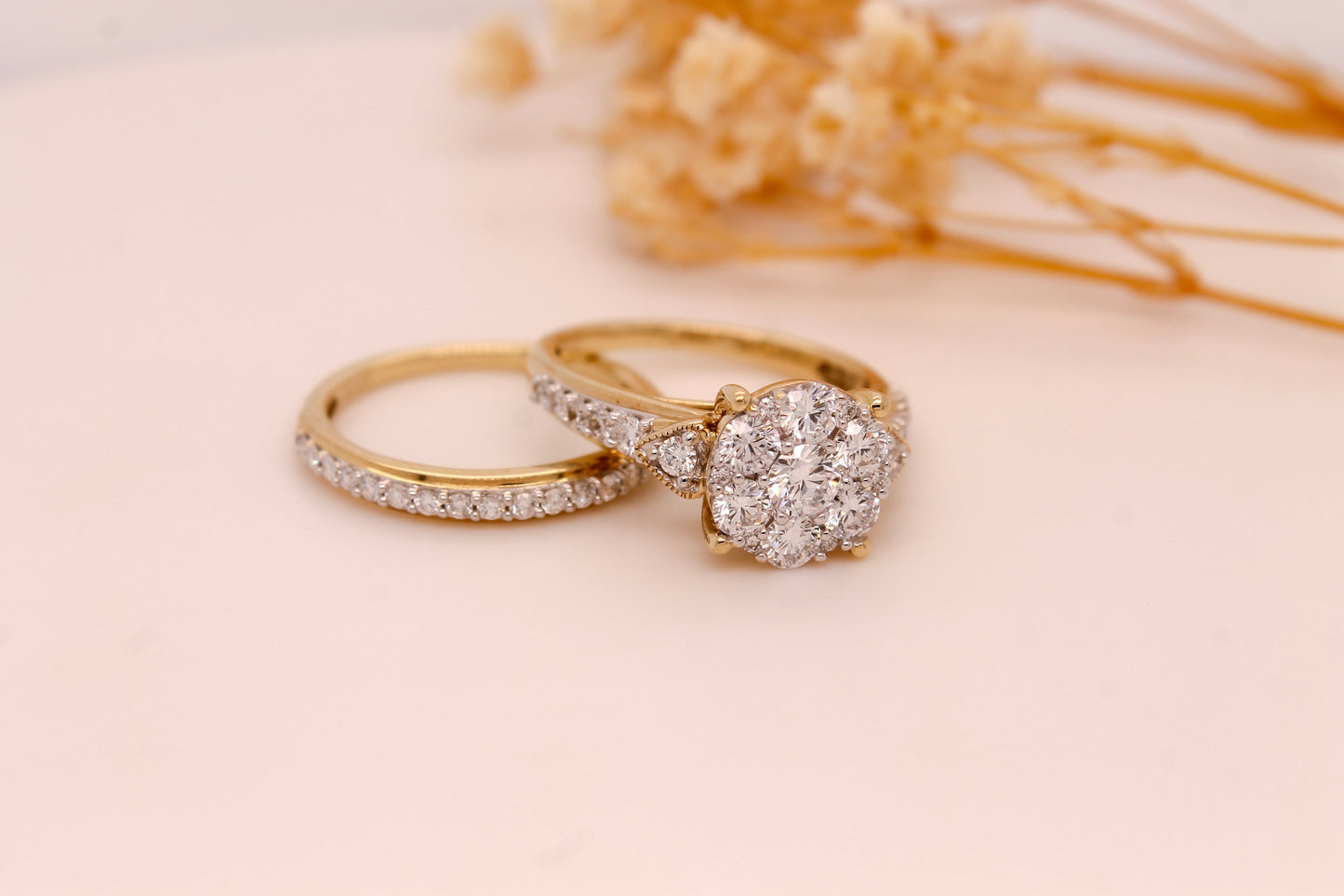 Double Halo Diamond Bridal Set