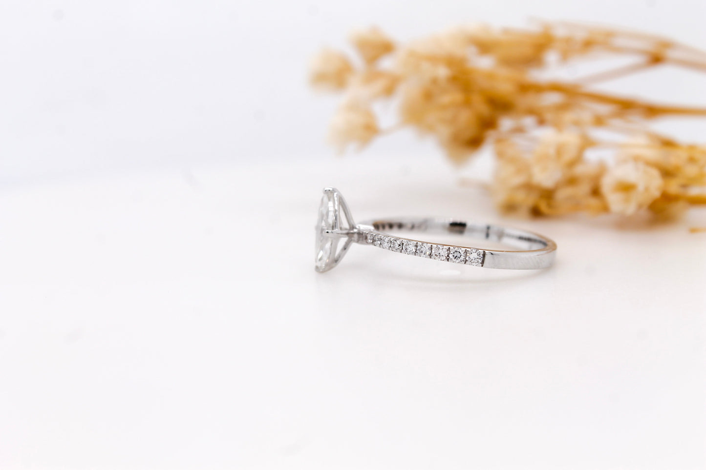 Marquise-Cut Diamond Engagement Ring