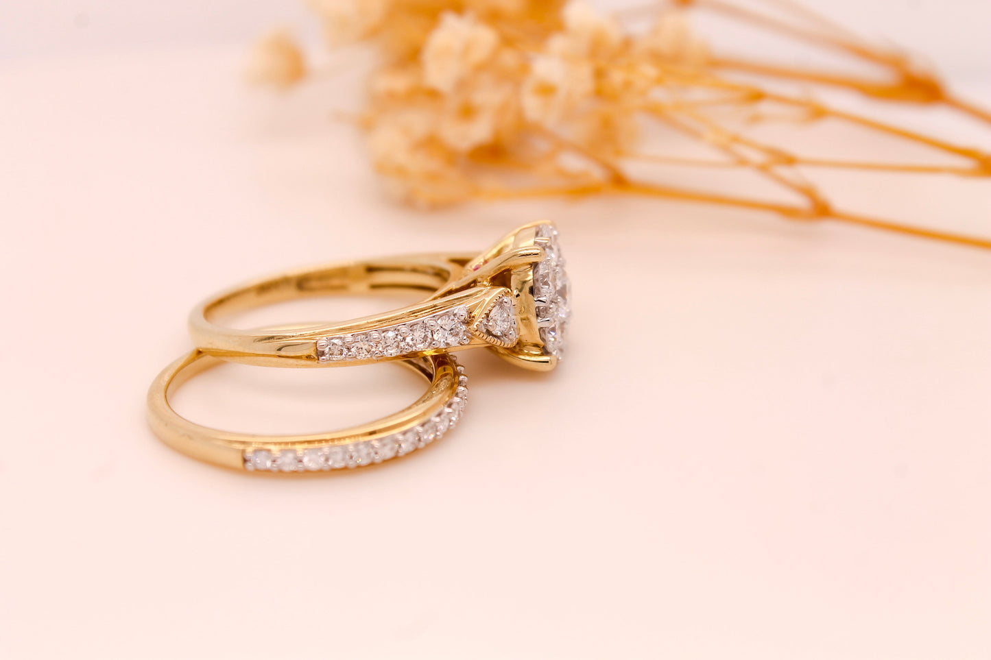 Double Halo Diamond Bridal Set