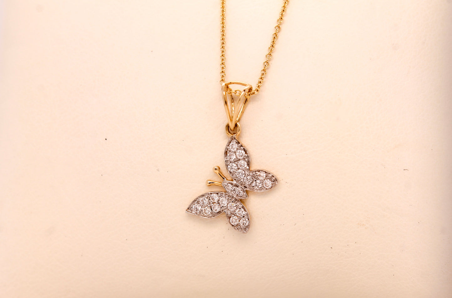 Diamond Butterfly Pendant
