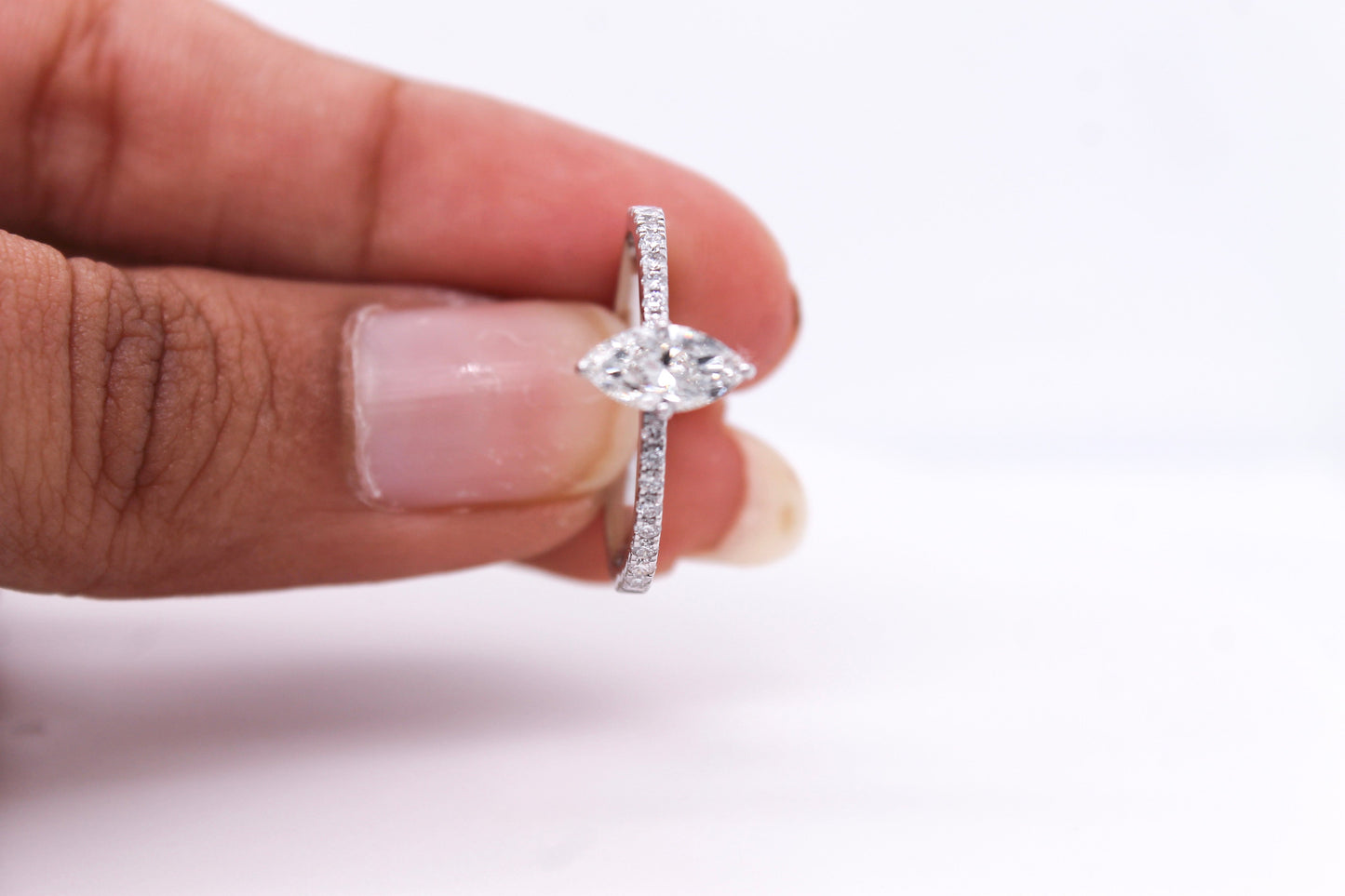 Marquise-Cut Diamond Engagement Ring