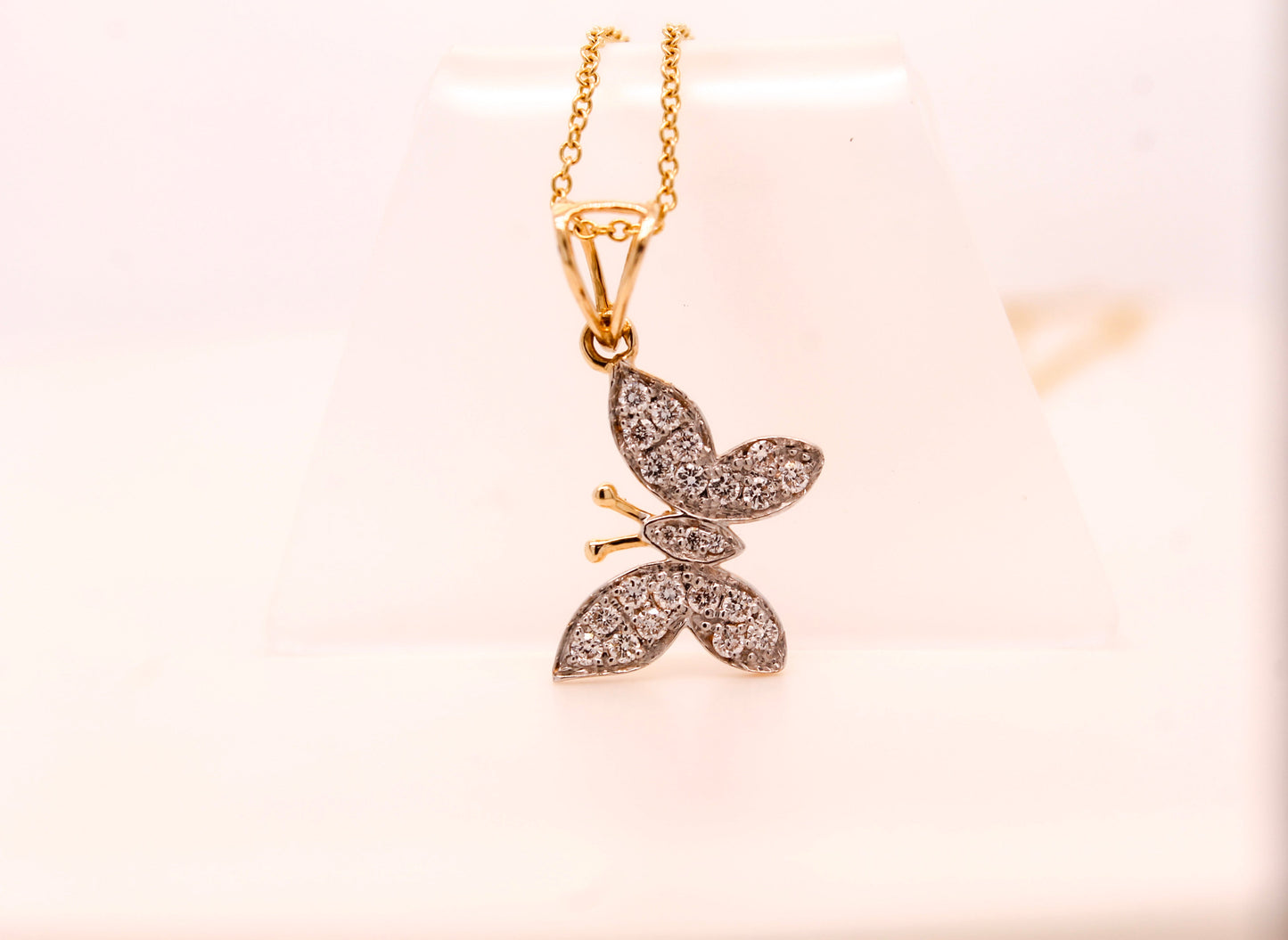 Diamond Butterfly Pendant