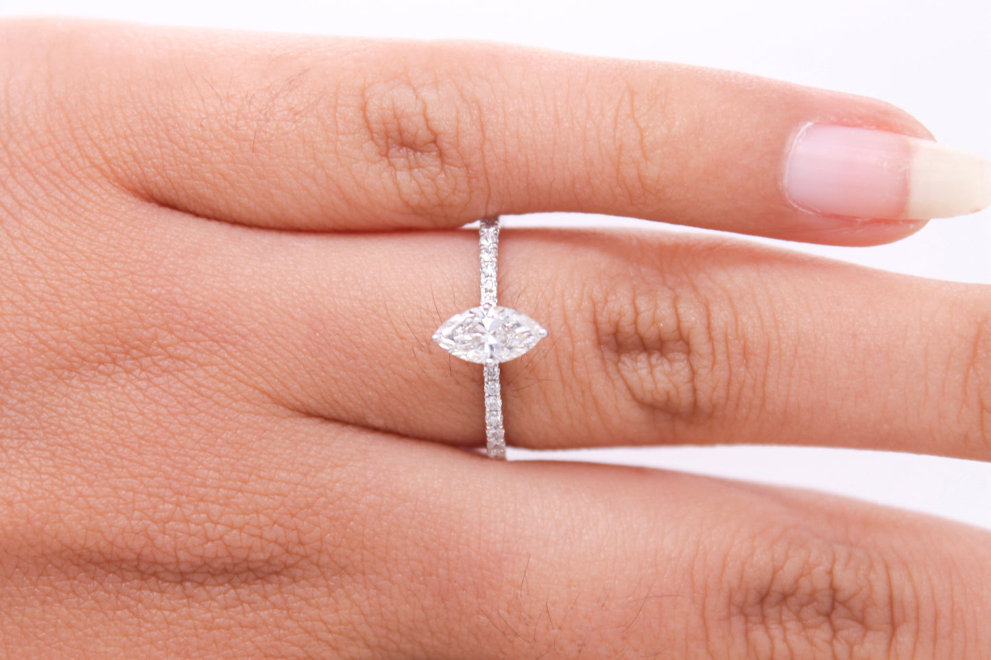 Marquise-Cut Diamond Engagement Ring