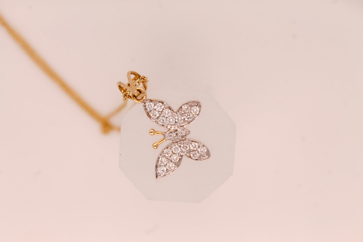 Diamond Butterfly Pendant