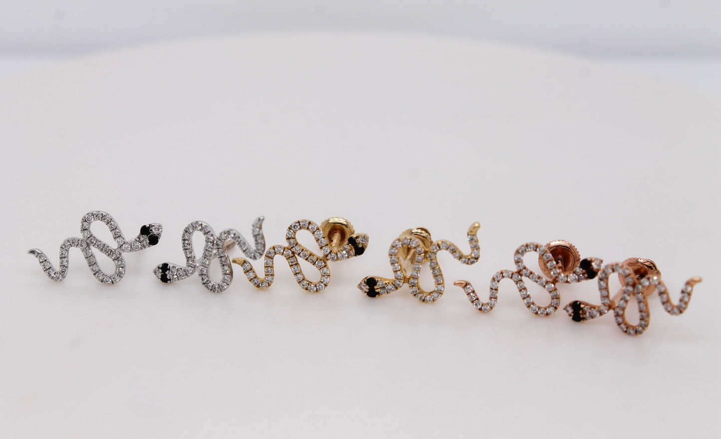 Diamond Snake Earrings