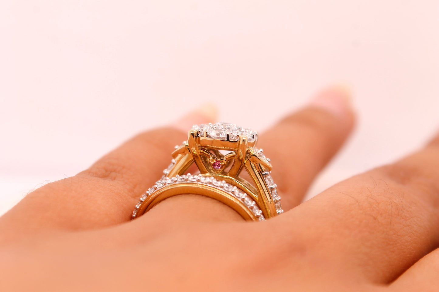 Double Halo Diamond Bridal Set