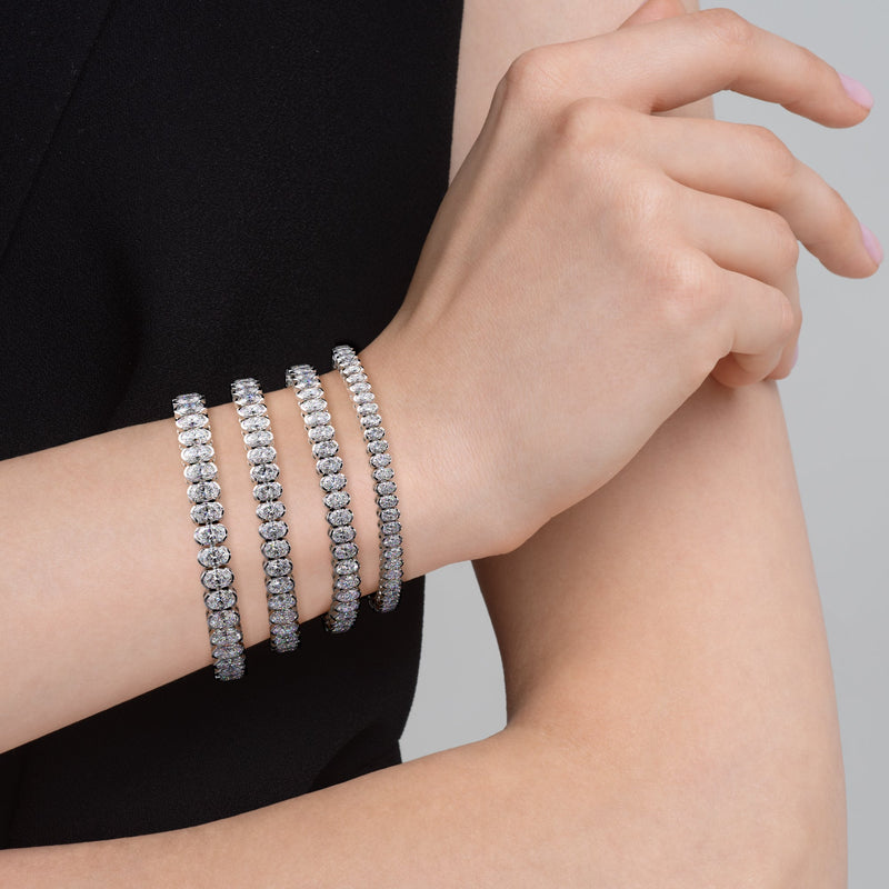 Bezel Oval Tennis Bracelet