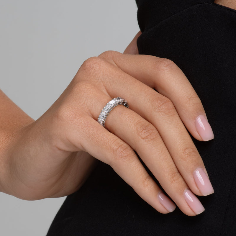 East West Radiant Diamond Eternity Ring