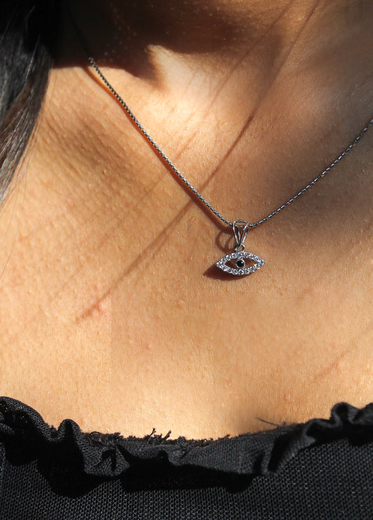 Diamond Evil Eye Necklace