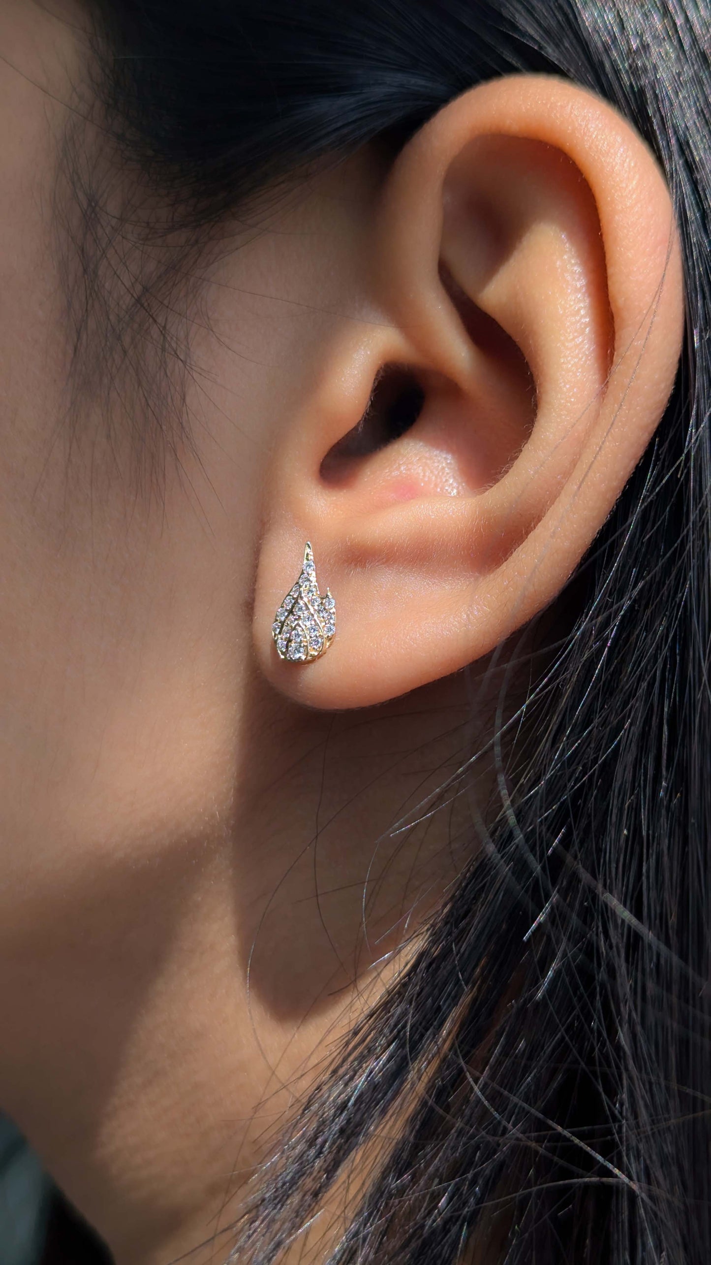Diamond Pave Fire Stud