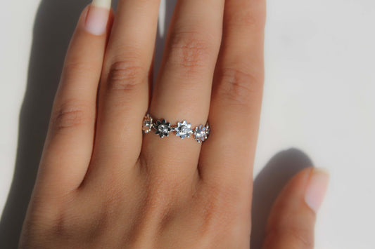 Floral Diamond Band