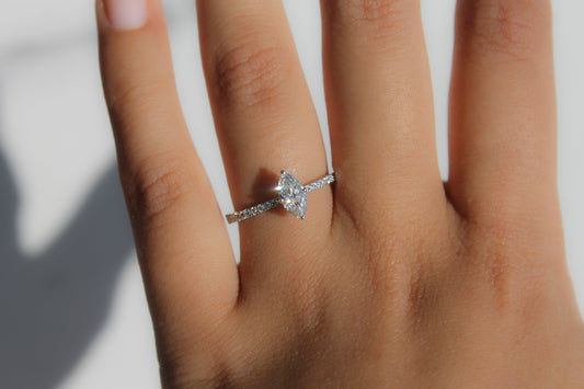 Marquise-Cut Diamond Engagement Ring