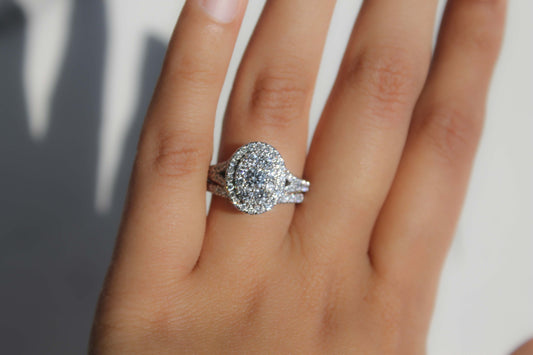 Double Halo Diamond Bridal Set