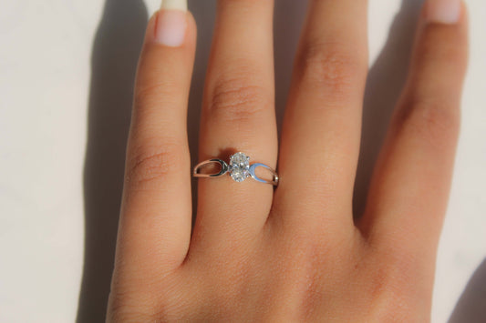 Oval-Cut Diamond Solitaire Ring