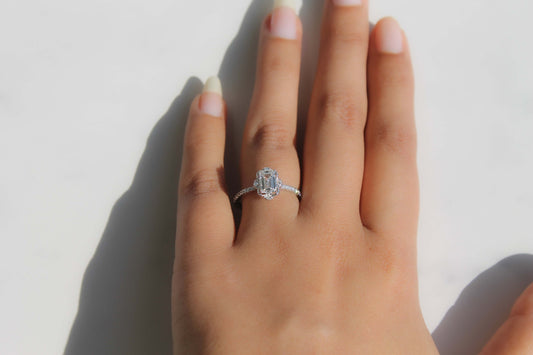 Emerald-Cut Diamond Engagement Ring