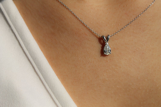 Pear shaped Lab Diamond Necklace