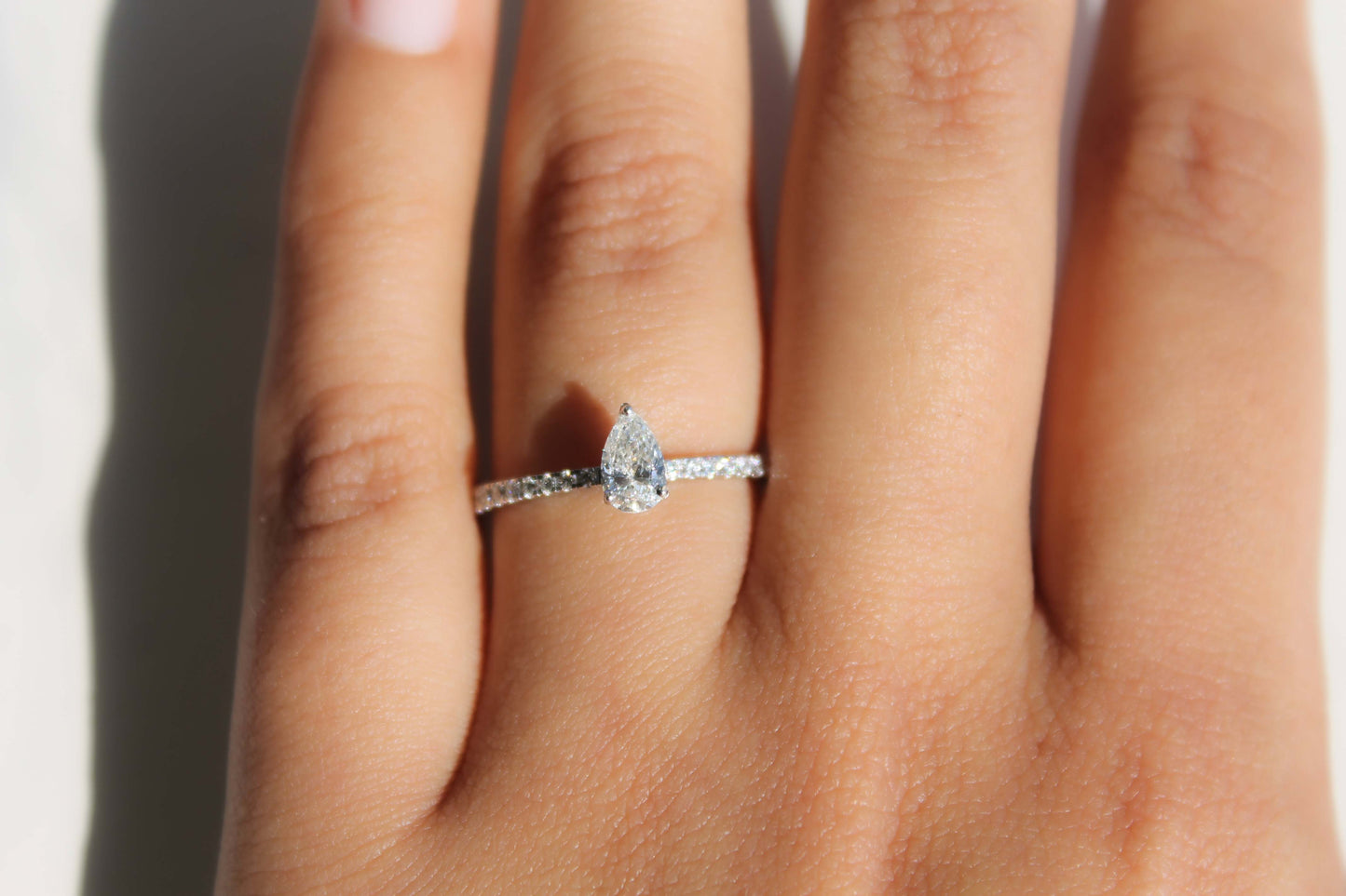 Pear-Cut Diamond Engagement Ring