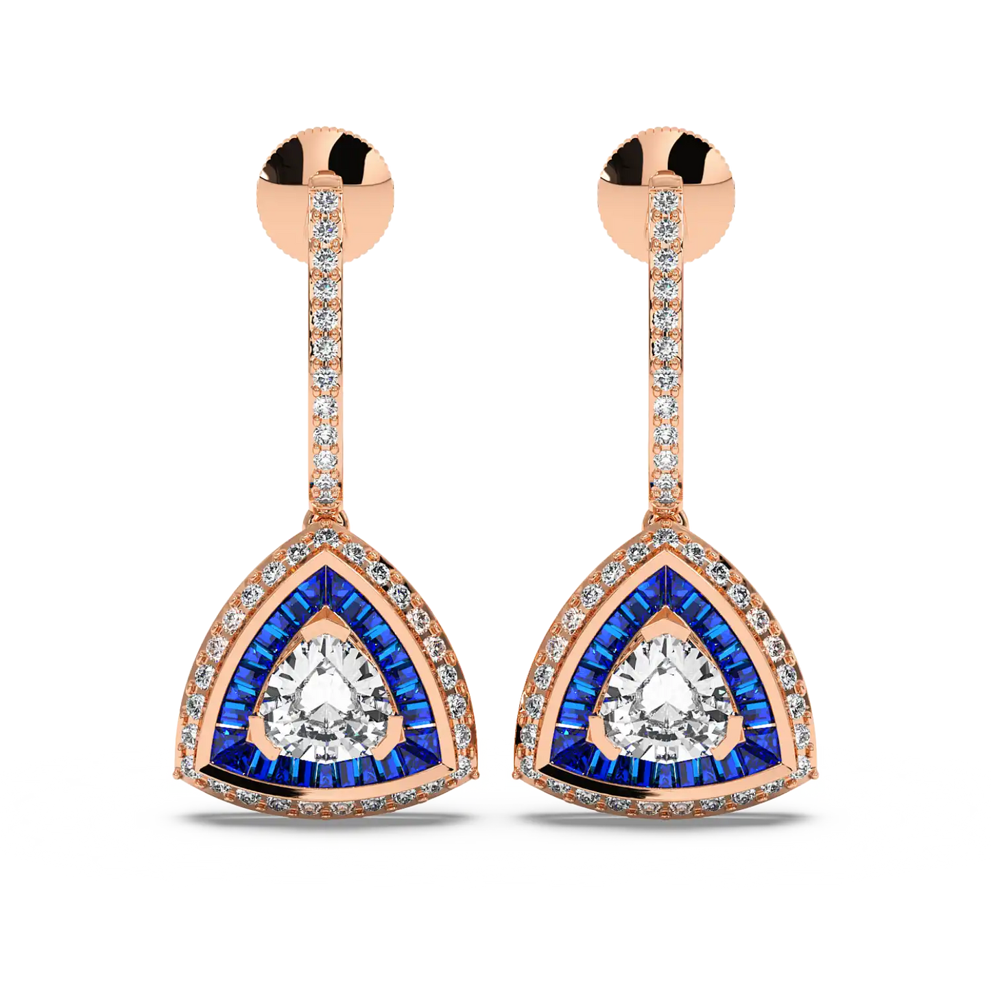 Azure Trillion Drop Earrings