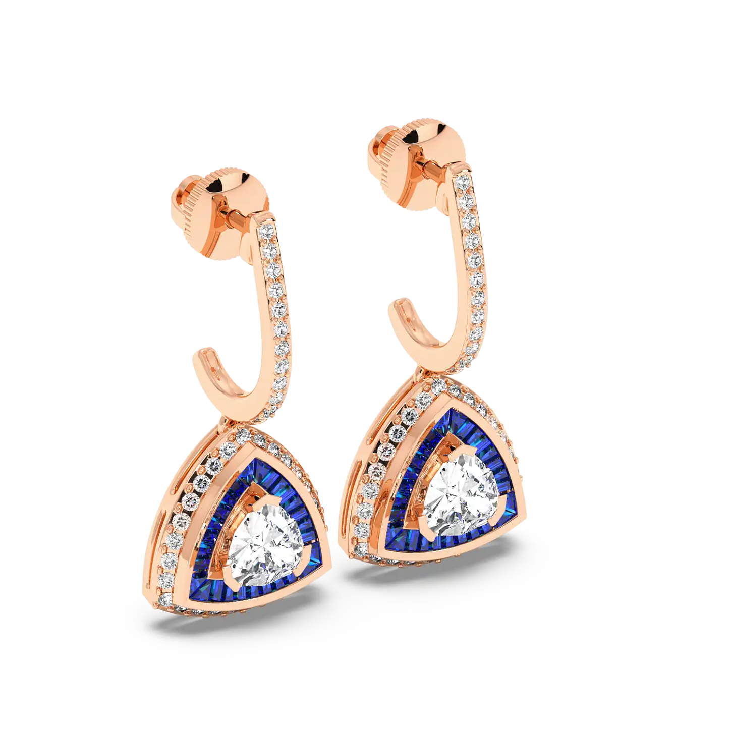 Azure Trillion Drop Earrings