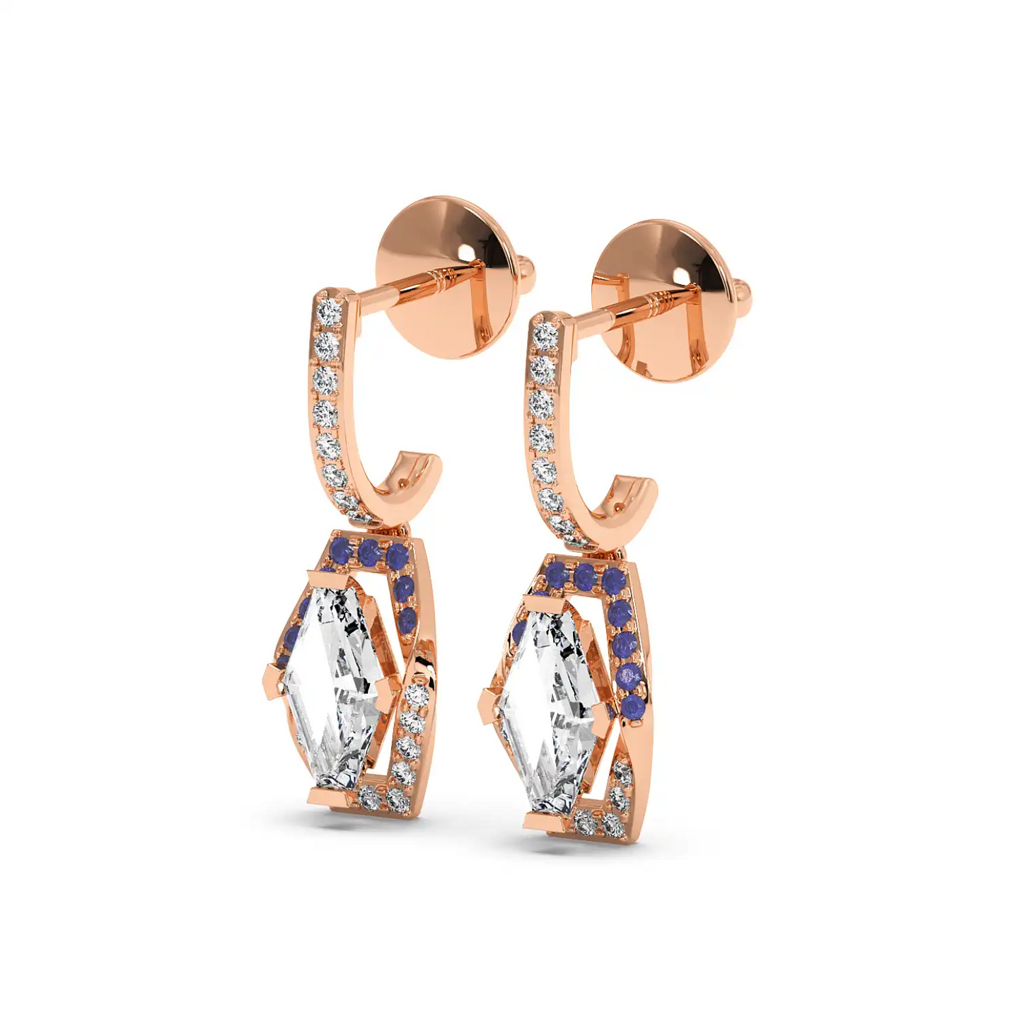 Lozenge Drop Earrings