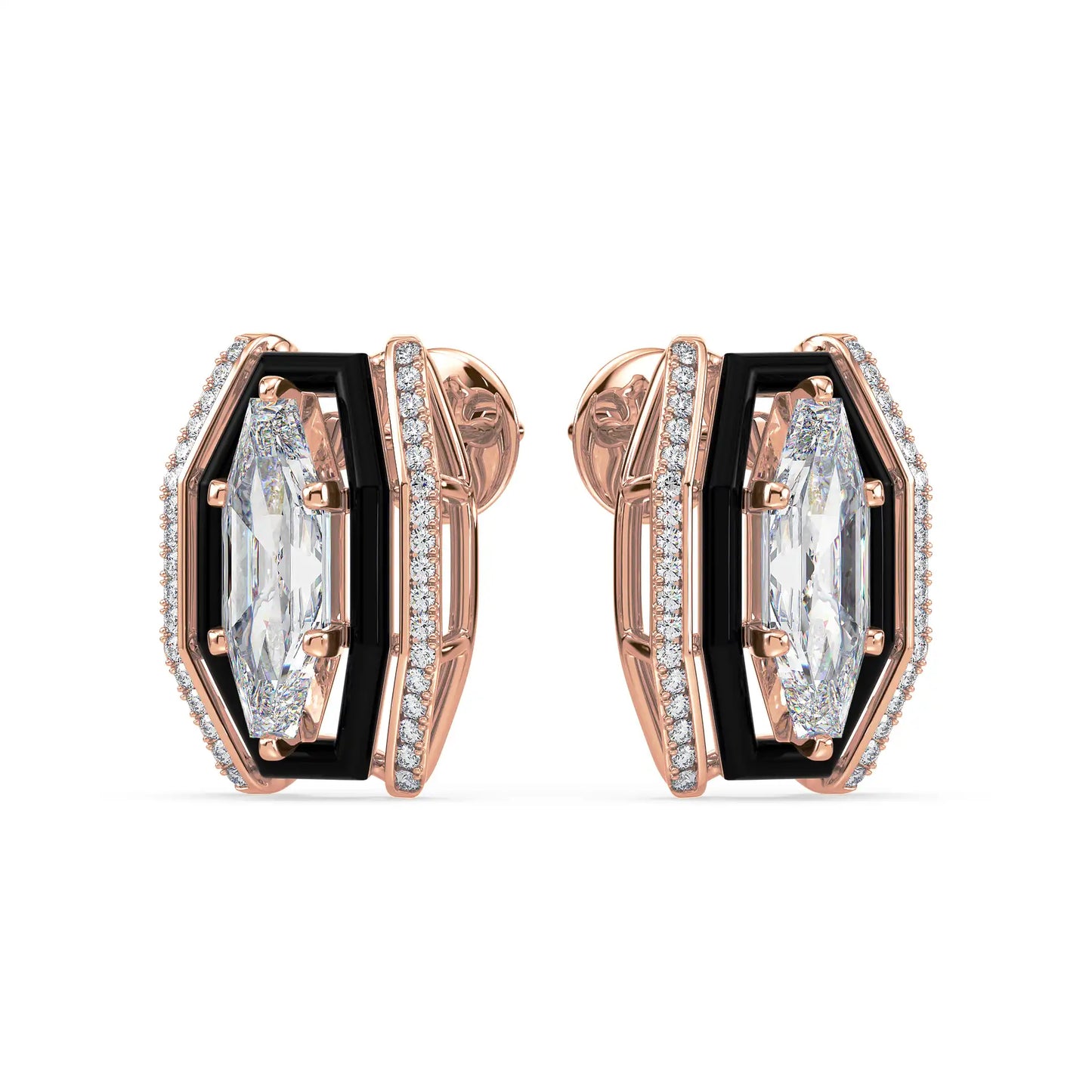 Geo Octagon Earrings