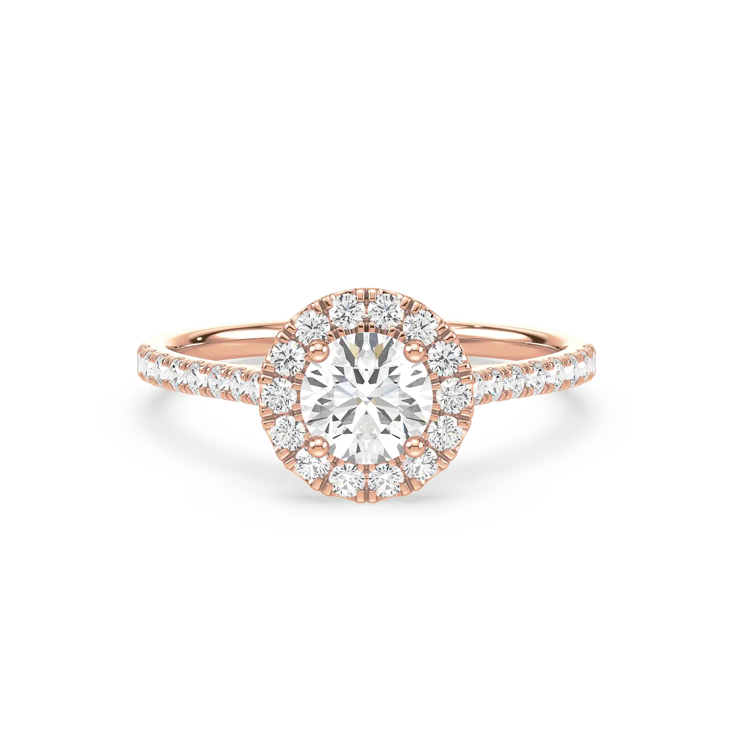 Solitaire Halo Ring - Round