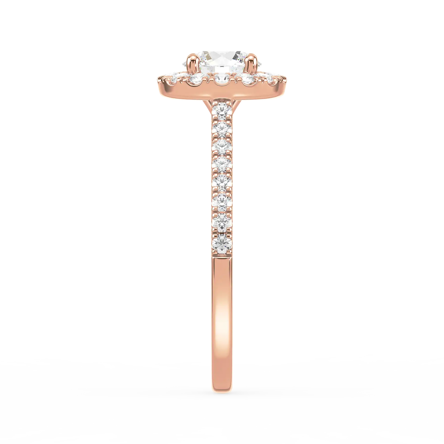 Solitaire Halo Ring - Round