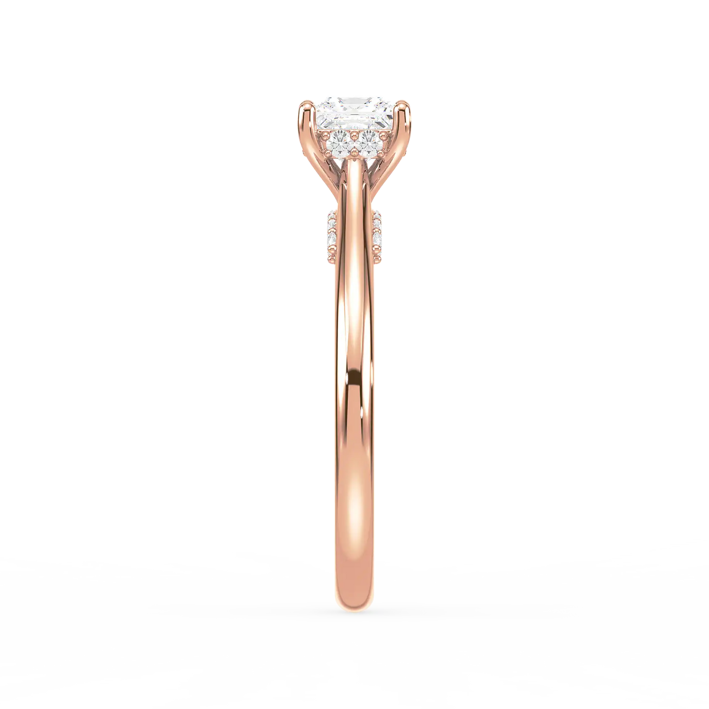 Solitaire Hidden Halo Ring - Princess