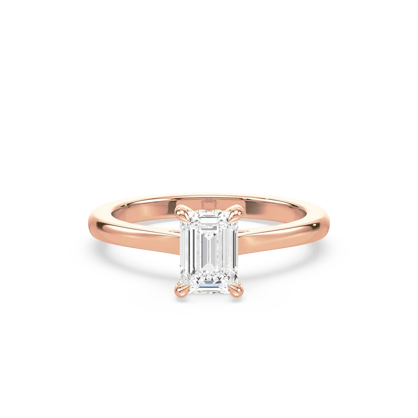 Solitaire Hidden Halo Ring - Emerald