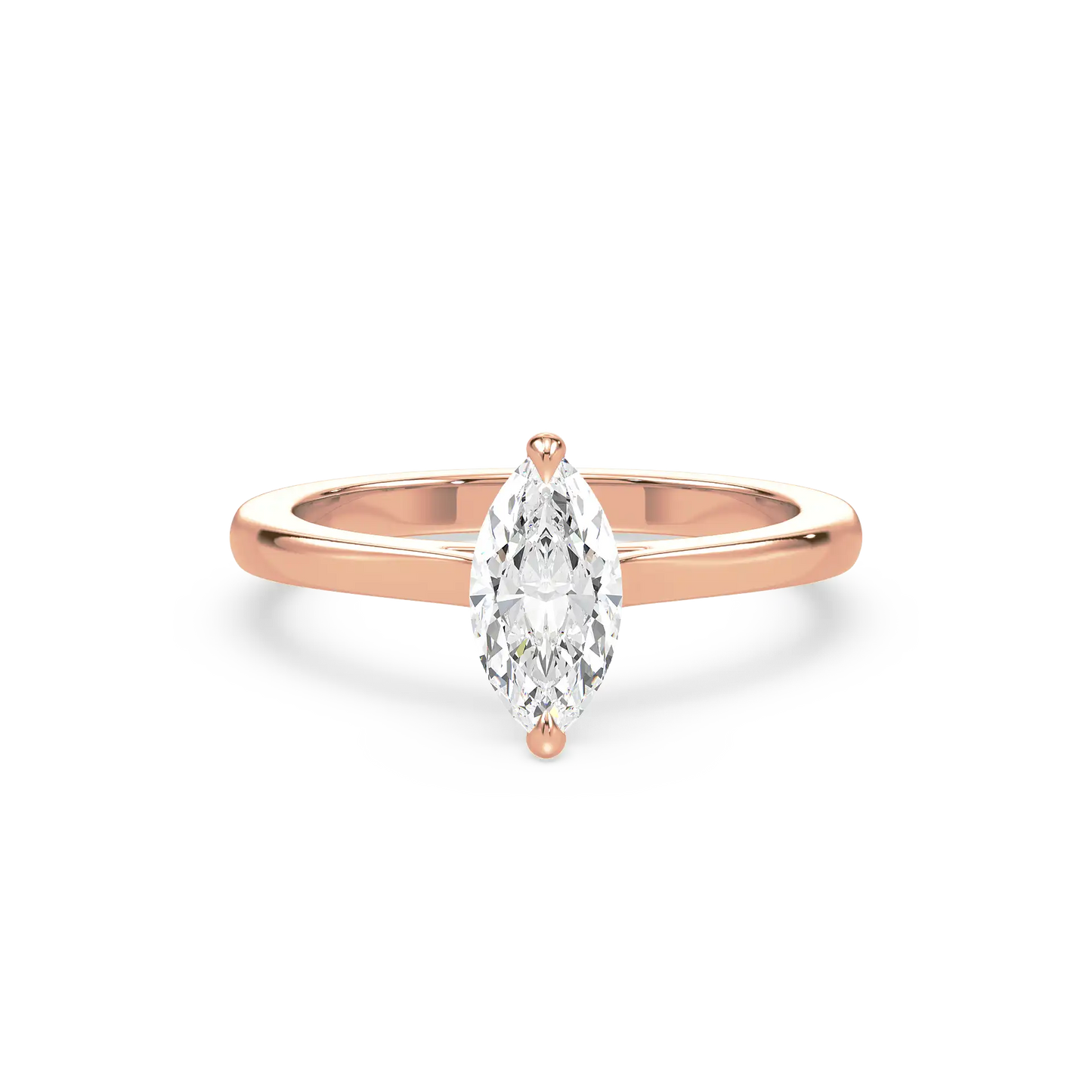 Solitaire Hidden Halo Ring - Marquise