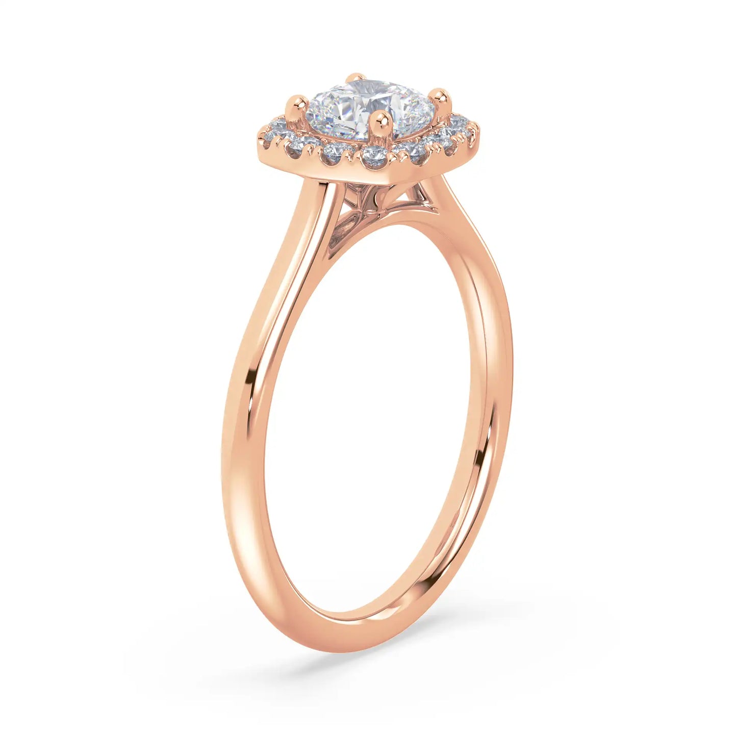 Solitaire Halo Ring - Cushion